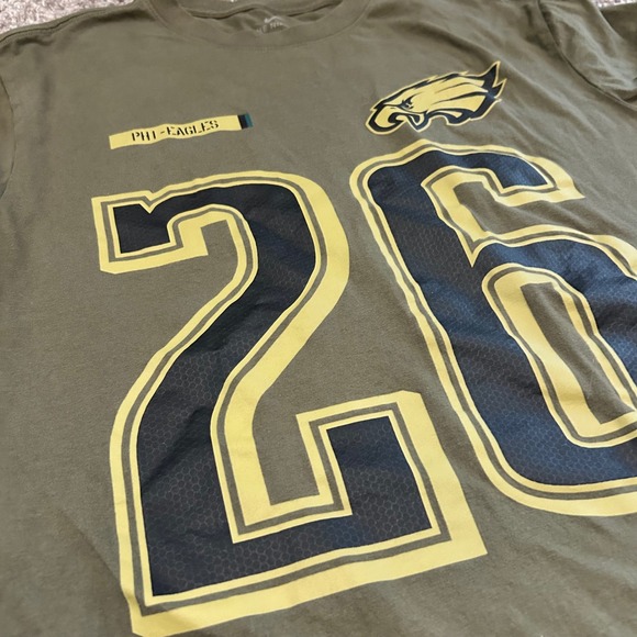 Nike Philadelphia Eagles‎ NFL Sanders 26 Olive Green T Shirt Mens Size Large - Picture 2 of 8
